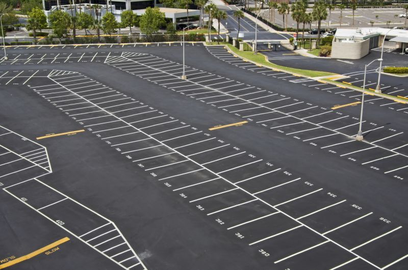 Sealcoated Parking Lot